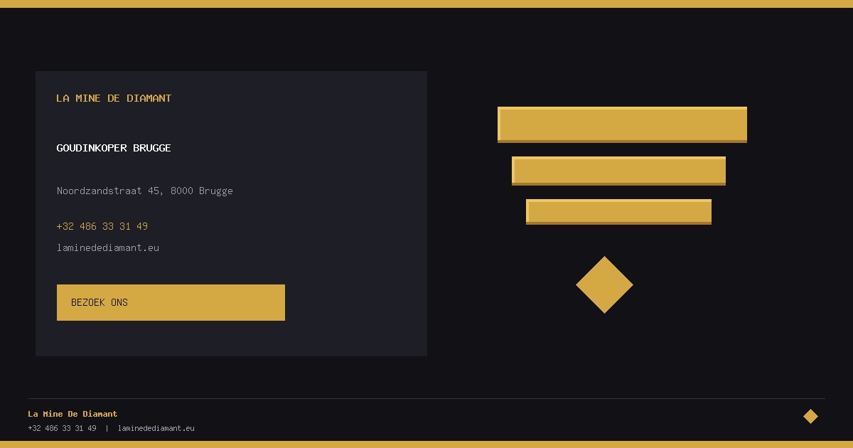 Goudinkoper Brugge — Noordzandstraat 45, 8000 Brugge — La Mine De Diamant