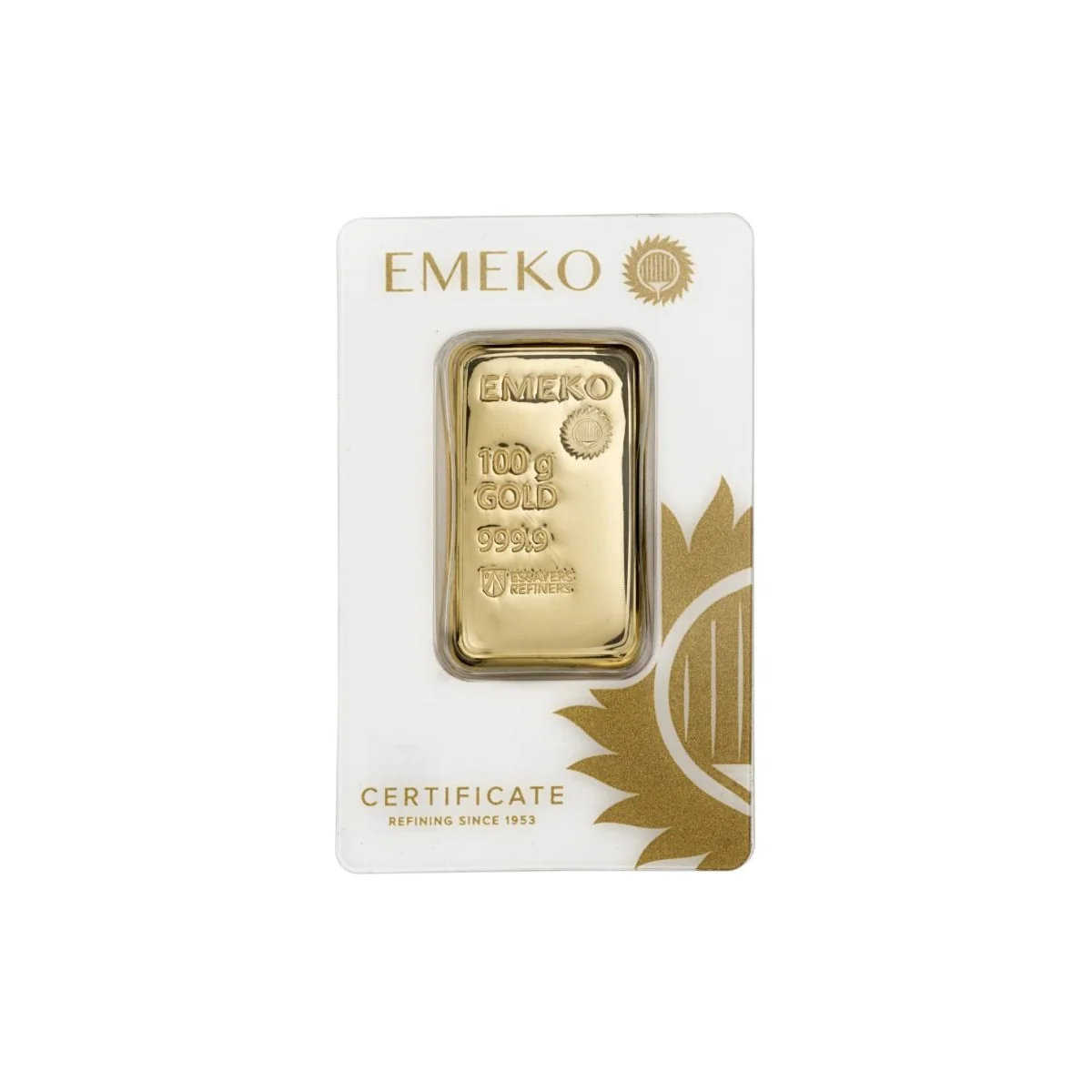 Gold bar 100 grams Emeko