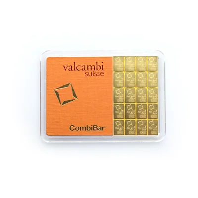 Gold bar CombiBar 20 x 1 gram Valcambi